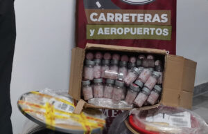 GUARDIA NACIONAL Y EJÉRCITO MEXICANO ASEGURAN 55 KILOS 800 GRAMOS DE PRECURSOR QUÍMICO Y 4 MIL 500 CÁPSULAS DE MEDICAMENTO CONTROLADO