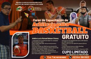 CAPACITA INSTITUTO DEL DEPORTE Y ADEMEBA EN ARBITRAJE DE BÁSQUETBOL