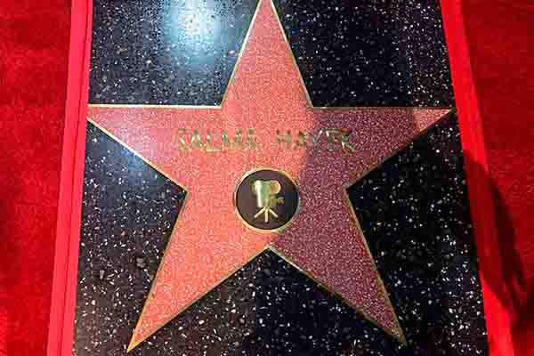 Salma/Hayek/actriz/mexicana/estrella/paseo/de/la/fama/Hollywood