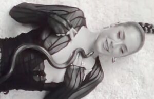 Video: una víbora ataca a cantante en pleno rodaje