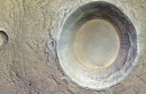 Espectacular cráter marciano captado por la sonda TGO de la ESA