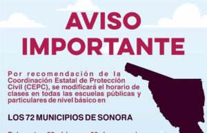 Recomienda Protección Civil modificación de horario de clases en toda la entidad: SEC
