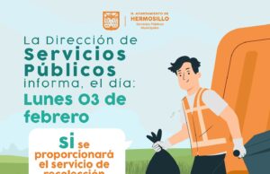 Informa Servicios Públicos Municipales que este lunes 3 sí hay servicio de recolección