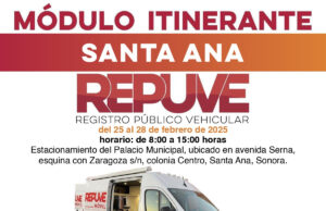 Traslada Gobierno de Sonora módulo itinerante de Repuve a Santa Ana: SSP