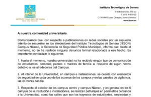 ITSON Desmiente Rumores Sobre Intento de Secuestro en Campus Náinari