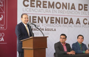 Gobernador Durazo refuerza corporaciones de seguridad con más policías egresados de la USP
