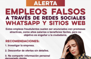 Alerta Unidad Cibernética por empleos falsos publicados en redes sociales: SSP