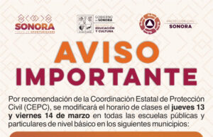 Anuncia SEC Sonora modificación de horario de clases por bajas temperaturas
