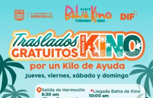 Ayuntamiento de Hermosillo trasladará gratis a hermosillenses a Bahía de Kino