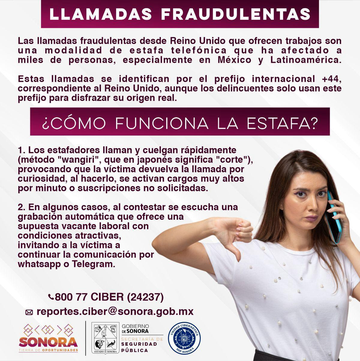 Alerta Gobierno de Sonora por llamadas telefónicas fraudulentas ...