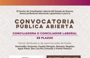 Publica Gobierno de Sonora bases para convocatoria de personas conciliadoras laborales