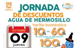 Lleva Agua de Hermosillo Jornada de Descuentos al Centro este jueves