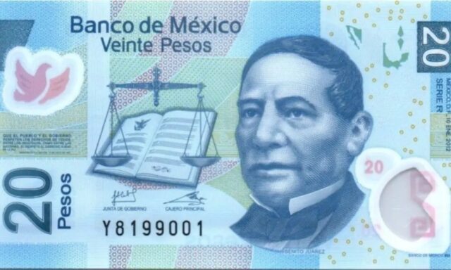 billete de 20 pesos
