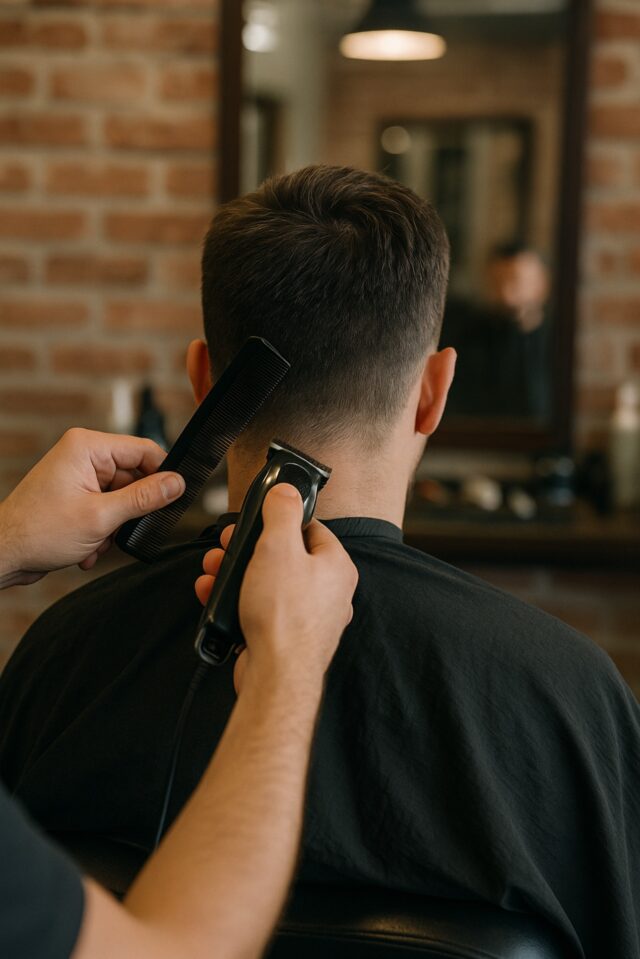 Hombre corte cabello