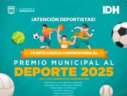 Lanza IDH convocatoria para el Premio Municipal al Deporte 2025