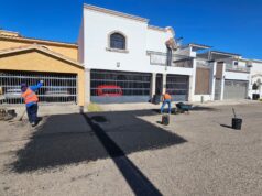 Continúa Ayuntamiento de Hermosillo este viernes con jornadas de bacheo