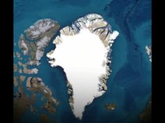 Groenlandia se encoge y se desplaza hacia el noroeste