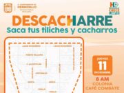 Este jueves realizará Gobierno de Hermosillo jornada de descacharre en la colonia Café Combate