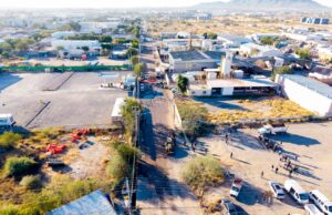 Suman esfuerzos Toño Astiazarán y sector empresarial para rehabilitar calle de las Galaxias en Parque Industrial