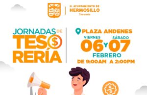 Invita Tesorería de Hermosillo a aprovechar jornadas de descuentos el 6 y 7 de febrero