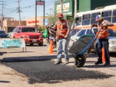 Realiza Ayuntamiento de Hermosillo trabajos de rehabilitación en 14 vialidades