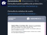 Aeroméxico cancela vuelos hacia destinos turísticos del Pacífico por situación de seguridad