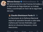 Durazo respalda postura de Sheinbaum tras operativo federal y reconoce a Fuerzas Armadas