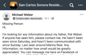 Buscan a ciudadano extranjero desaparecido en San Carlos; fue visto por última vez en Marina Real