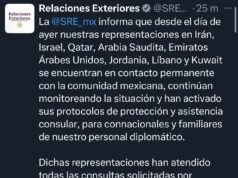 SRE activa protocolos de protección consular para mexicanos en Medio Oriente y recomienda no viajar a la región