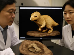 Descubren un adorable dinosaurio bebé oculto en roca en Corea del Sur