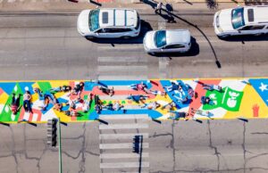 Transforman en equipo comunidad artística y gobierno municipal la primera intersección del Centro Histórico con “Asphalt Art”