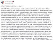 Trump afirma rescate exitoso de militar estadounidense en operación en territorio enemigo