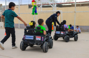 Prevención y proximidad de la Policía Estatal con niñas y niños del comedor Abrazando Sonrisas