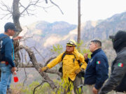 Protección Civil Sonora y autoridades de los tres niveles de gobierno atienden incendio forestal en Álamos