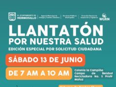 Invita Gobierno de Hermosillo a participar en jornada de “Llantatón por nuestra salud” en La Campiña