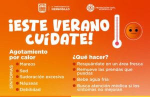 Realizará Gobierno de Hermosillo operativo de hidratación ante aumento de temperaturas de hasta 45 grados centígrados