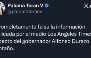 Gobierno de Sonora rechaza publicación de LA Times sobre Gobernador Alfonso Durazo