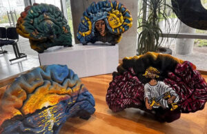 Con intervención artística de cerebros 3D en tamaño real difunden labor científica de UNAM-Juriquilla
