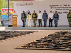 Refuerza Durazo acciones por la seguridad con destrucción de más de 900 armas aseguradas al crimen