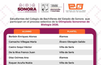 Alumnado de Cobach Sonora destaca en la preselección rumbo a la Olimpiada Nacional de Biología