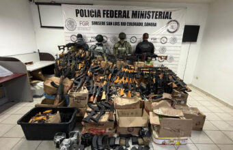 Asegura Mesa Estatal de Seguridad arsenal de alto poder en SLRC