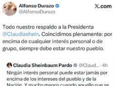 Alfonso Durazo respalda a Claudia Sheinbaum: “Por encima de cualquier interés debe estar el pueblo”