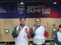 Dupla sonorense logró plata en equipo mixto en el tiro deportivo de los JCC 2026