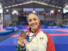 Karateca sonorense Pamela Contreras logra bronce en jata por equipos en JCC