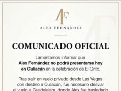 Alex Fernández es hospitalizado de urgencia y cancela presentación en Culiacán