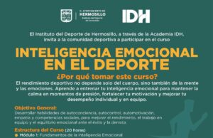 Invita Gobierno de Hermosillo al curso en línea “Inteligencia Emocional en el Deporte”