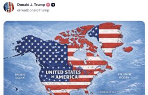 Trump difunde mapa en el que parte de México aparece con la bandera de Estados Unidos