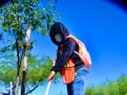 Realiza Ayuntamiento de Hermosillo limpieza en Vado del Río para mejorar el espacio público
