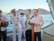 Gobernador Durazo reúne al sector turístico nacional y fortalece Sistema Arrecifal con hundimiento de ex buque
